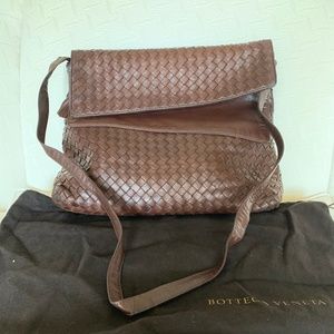 Bottega Veneta Brown Intrecciato Shoulder Bag